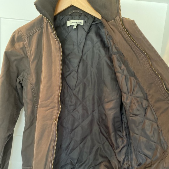 Rip Curl Taupe/Brown Casual Bomber Jkt Sz 10 - Picture 6 of 8